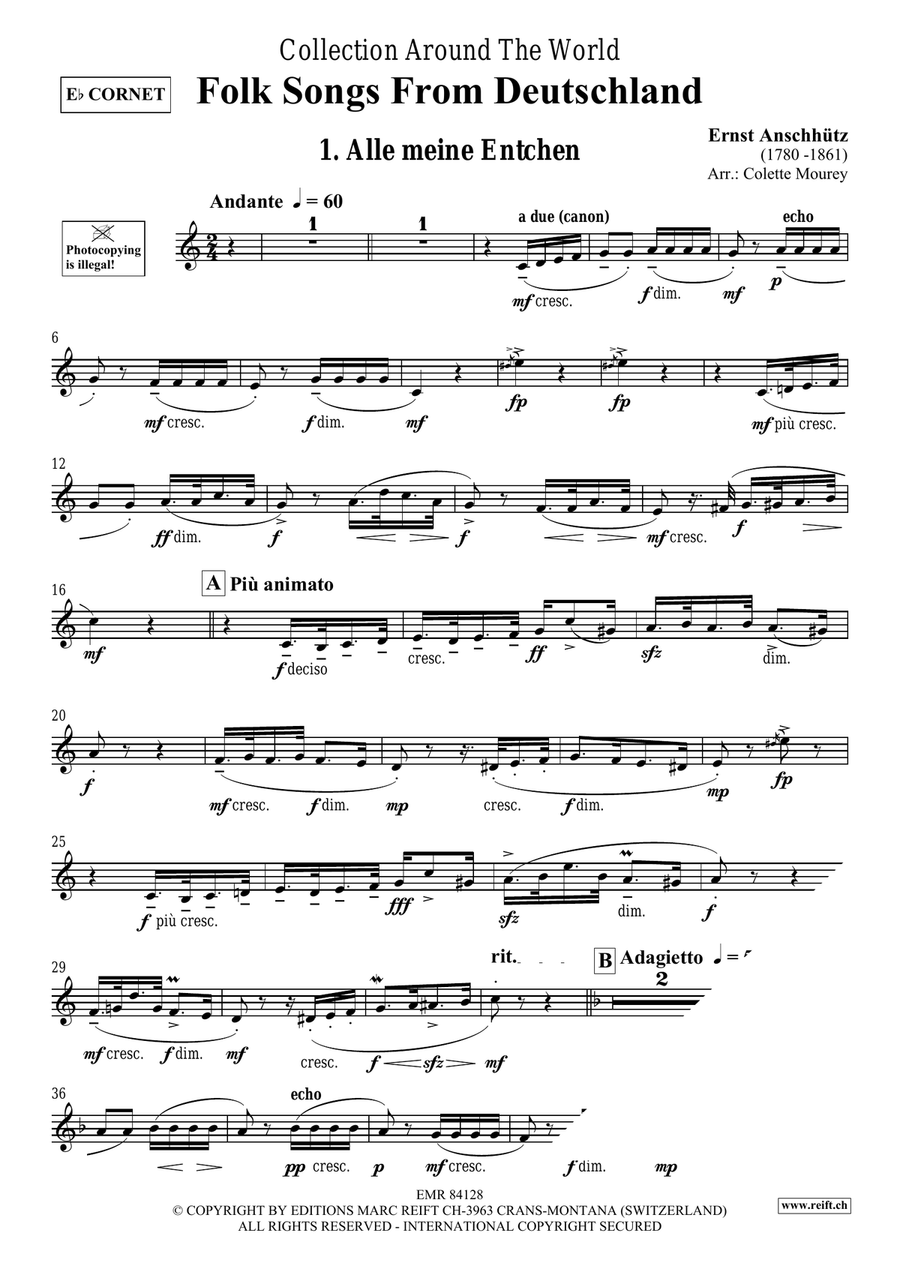 Folk Songs From Deutschland Cornet scores gallery preview page 3