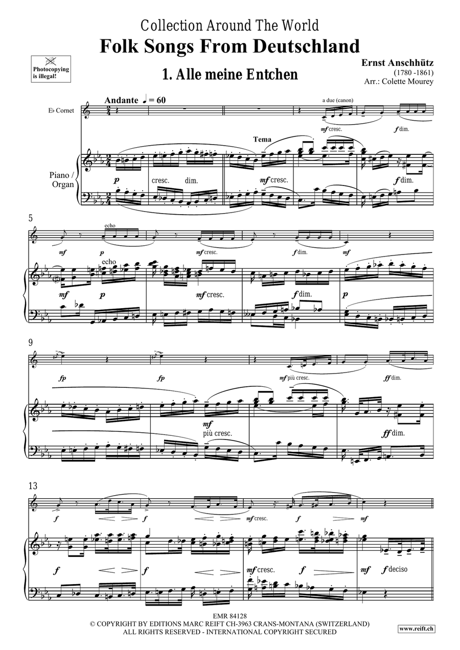 Folk Songs From Deutschland Cornet scores gallery preview page 4