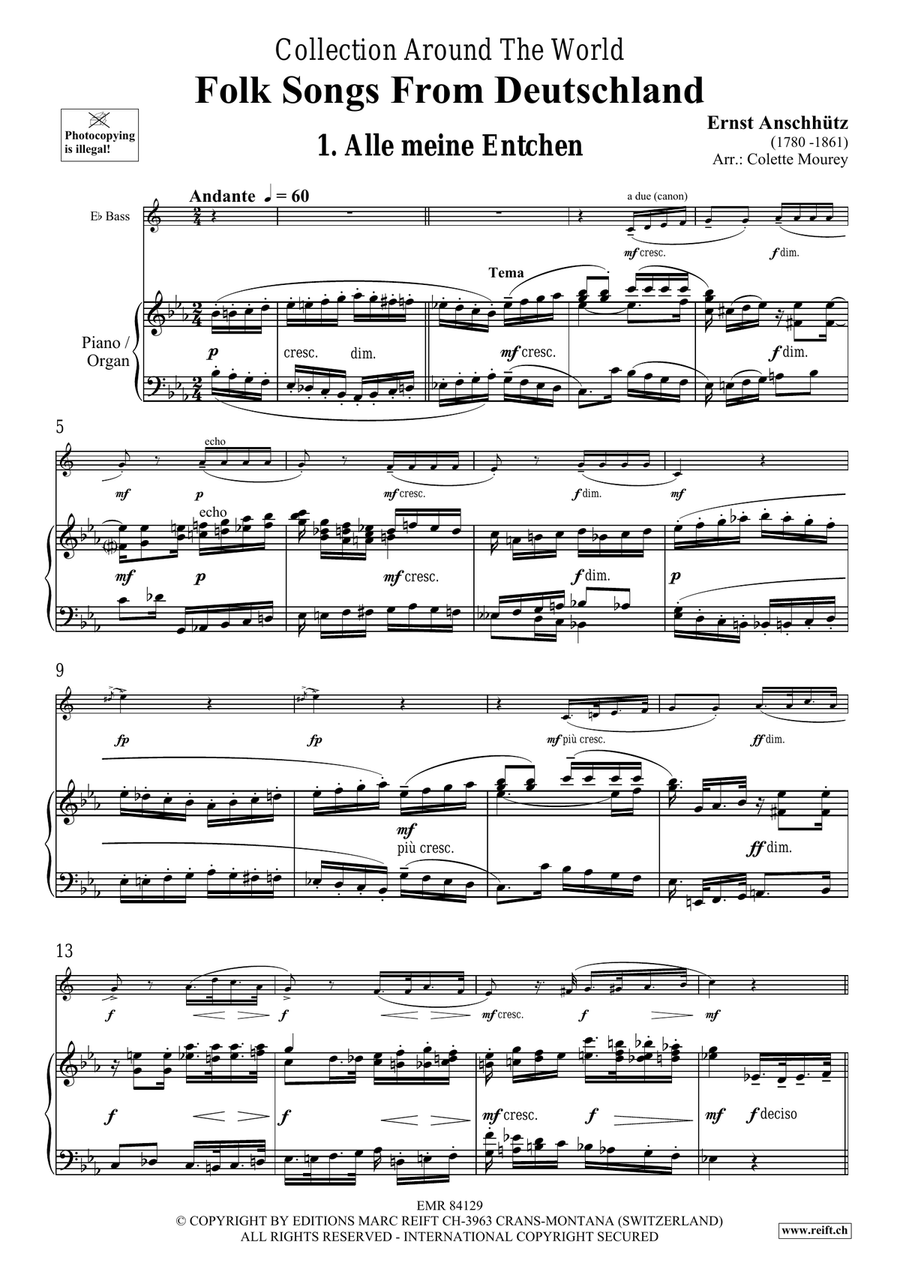 Folk Songs From Deutschland Organ scores gallery preview page 4