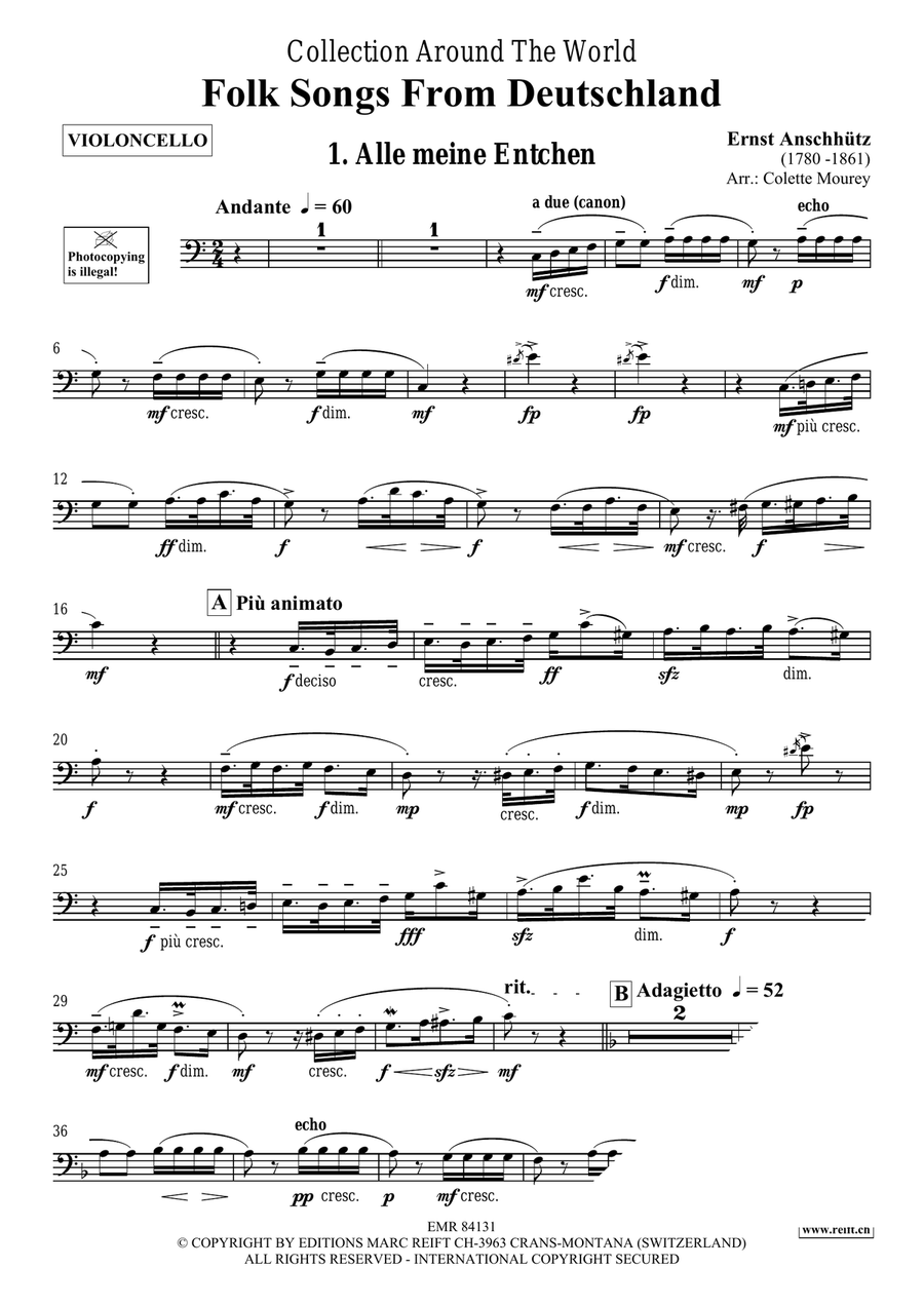 Folk Songs From Deutschland Organ scores gallery preview page 3
