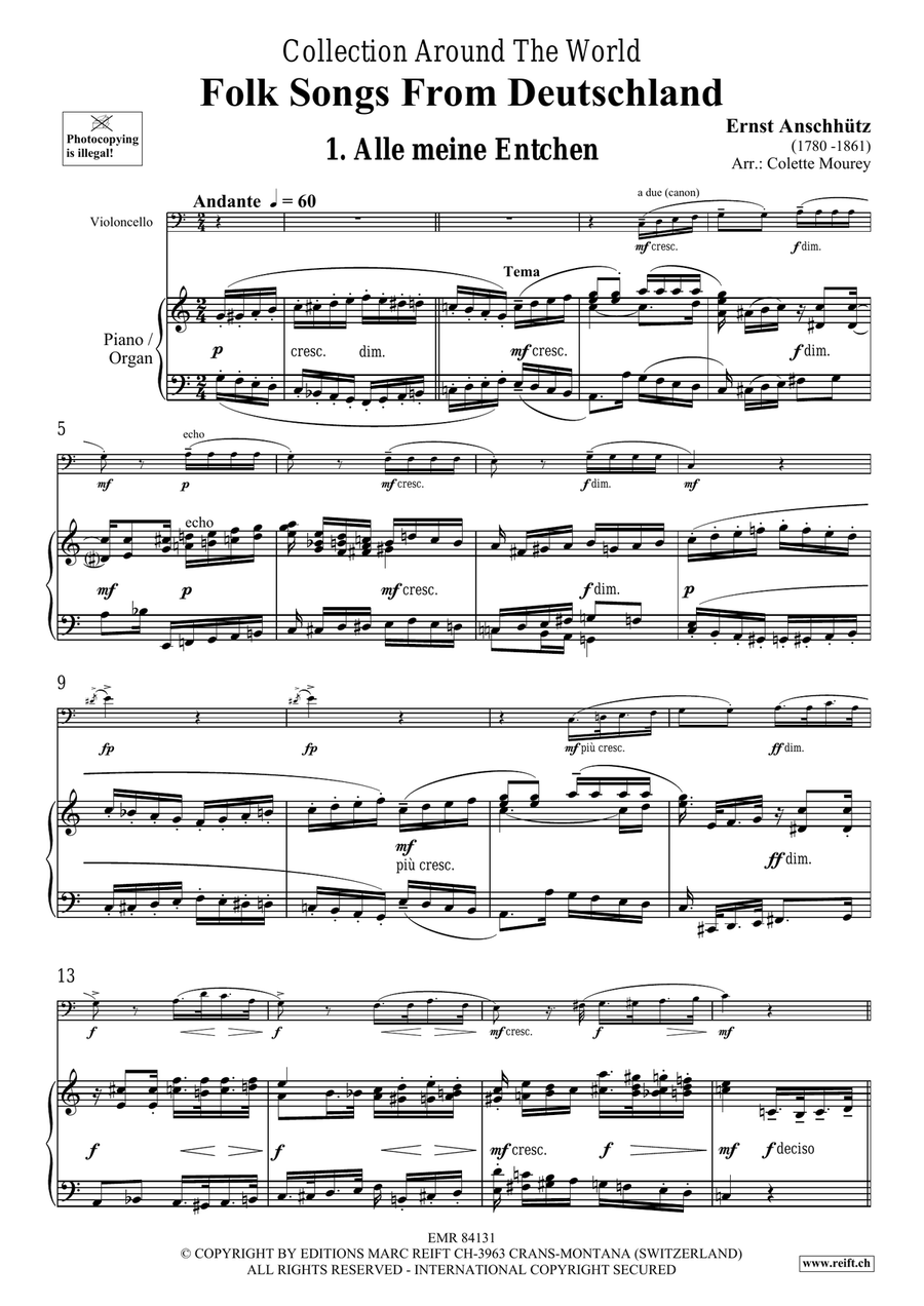 Folk Songs From Deutschland Organ scores gallery preview page 4