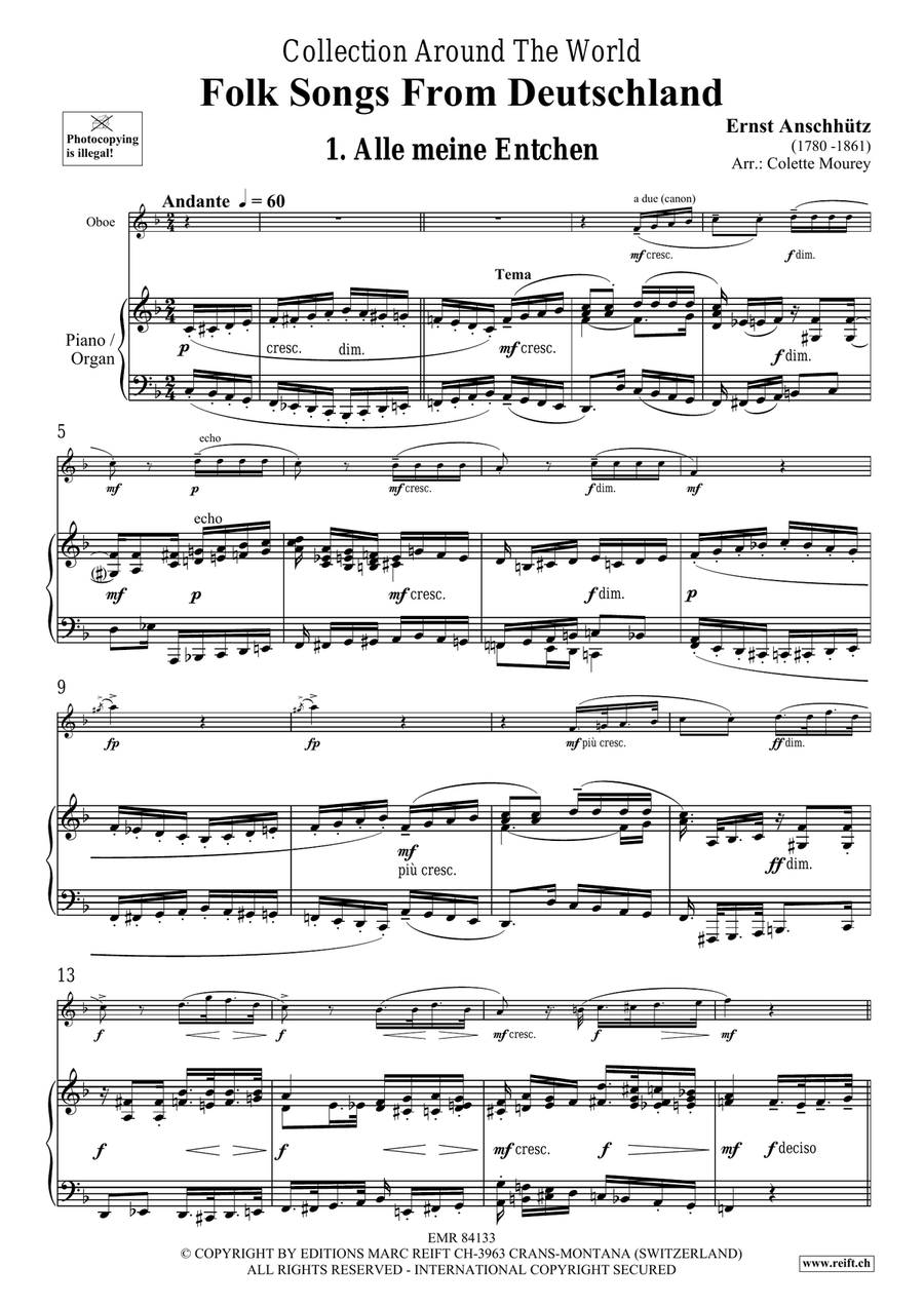 Folk Songs From Deutschland Organ scores gallery preview page 4