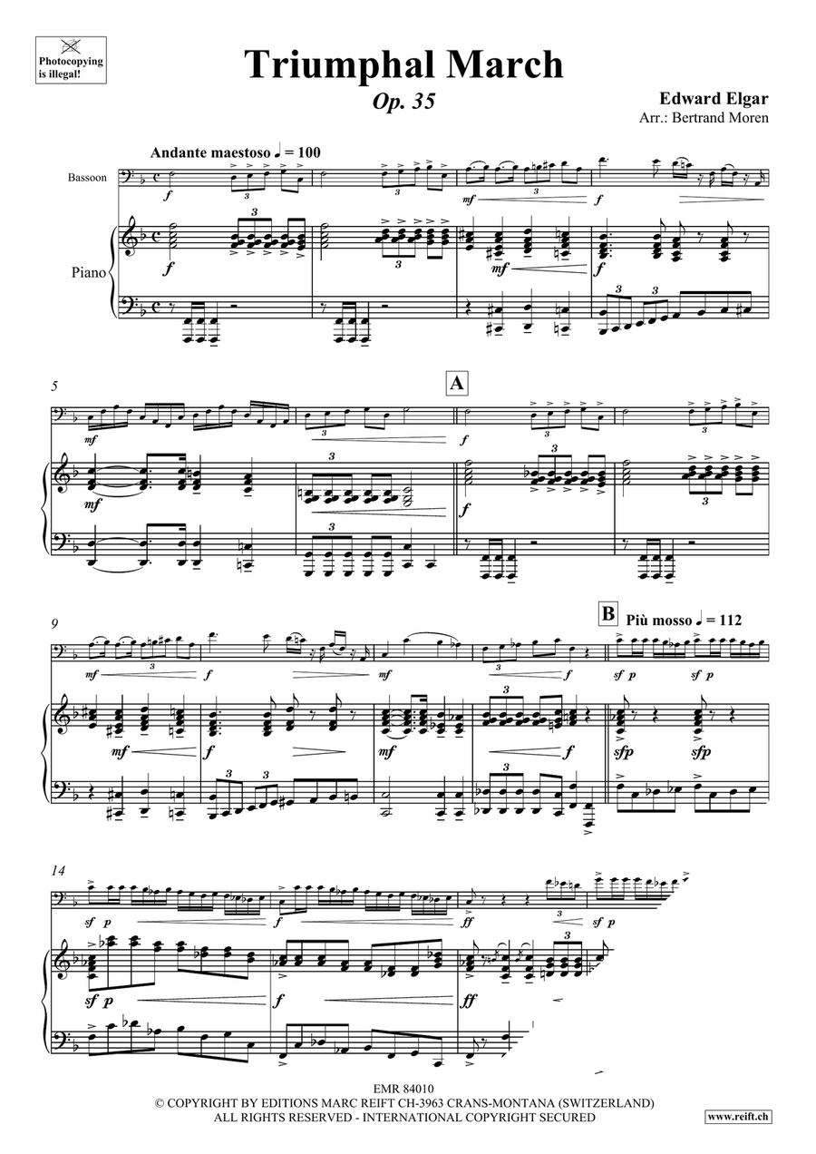 Triumphal March by Edward Elgar Bassoon Solo - Sheet Music page 4