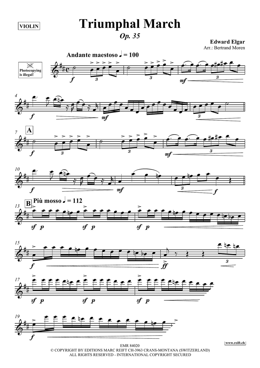Triumphal March Triumphal March Violin Solo scores gallery preview page 3
