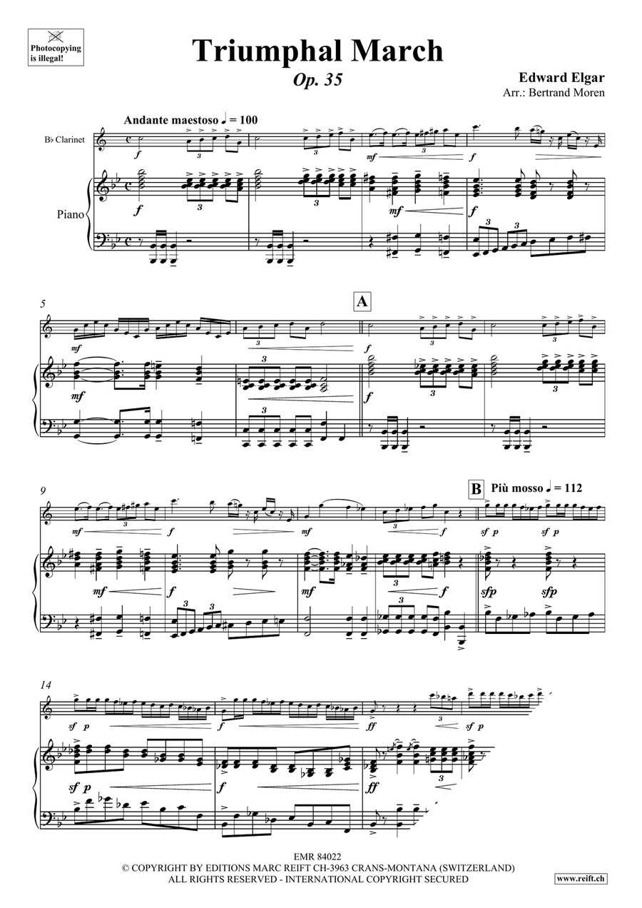 Triumphal March by Edward Elgar Clarinet Solo - Sheet Music page 4
