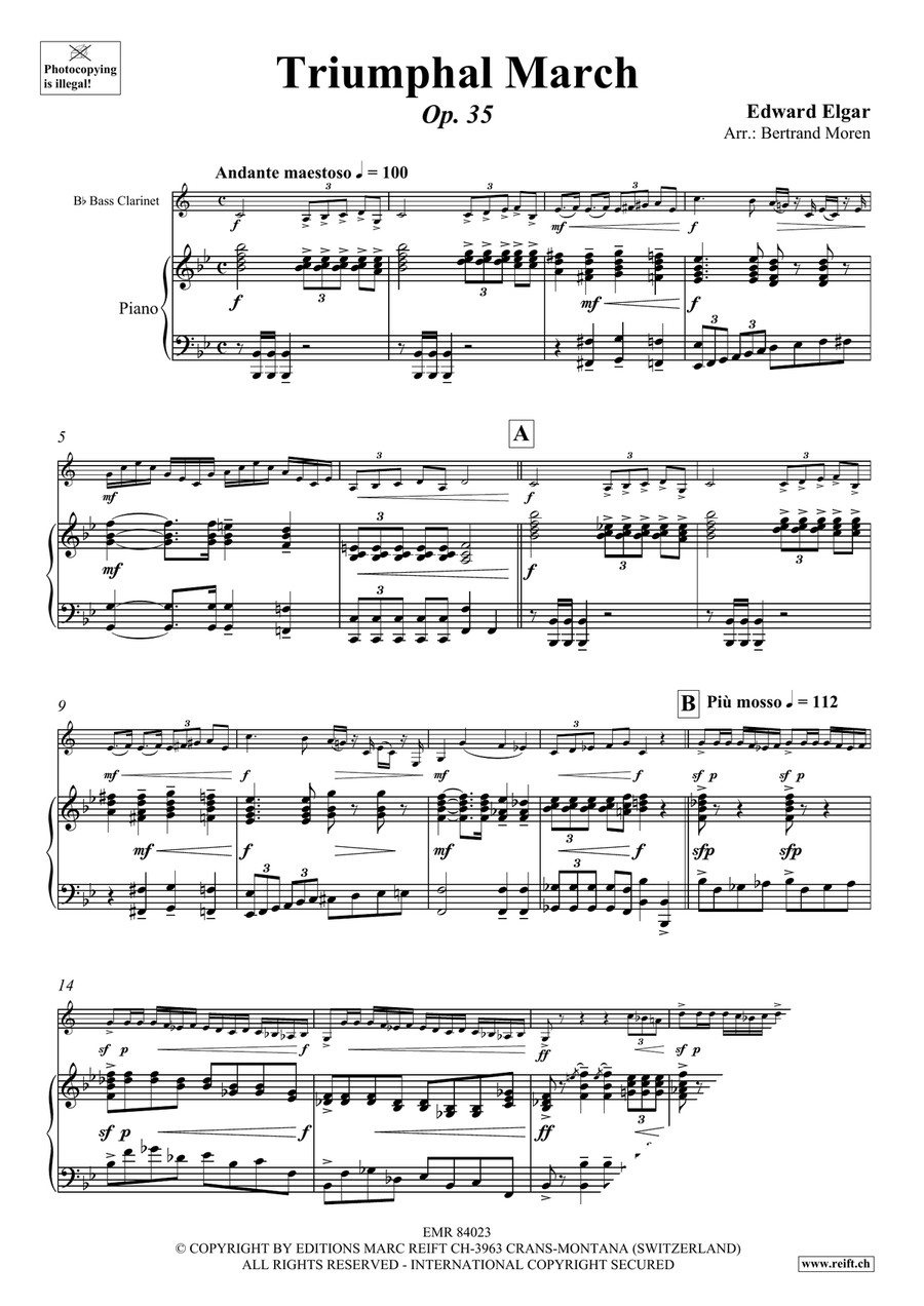 Triumphal March by Edward Elgar Bass Clarinet - Sheet Music page 4