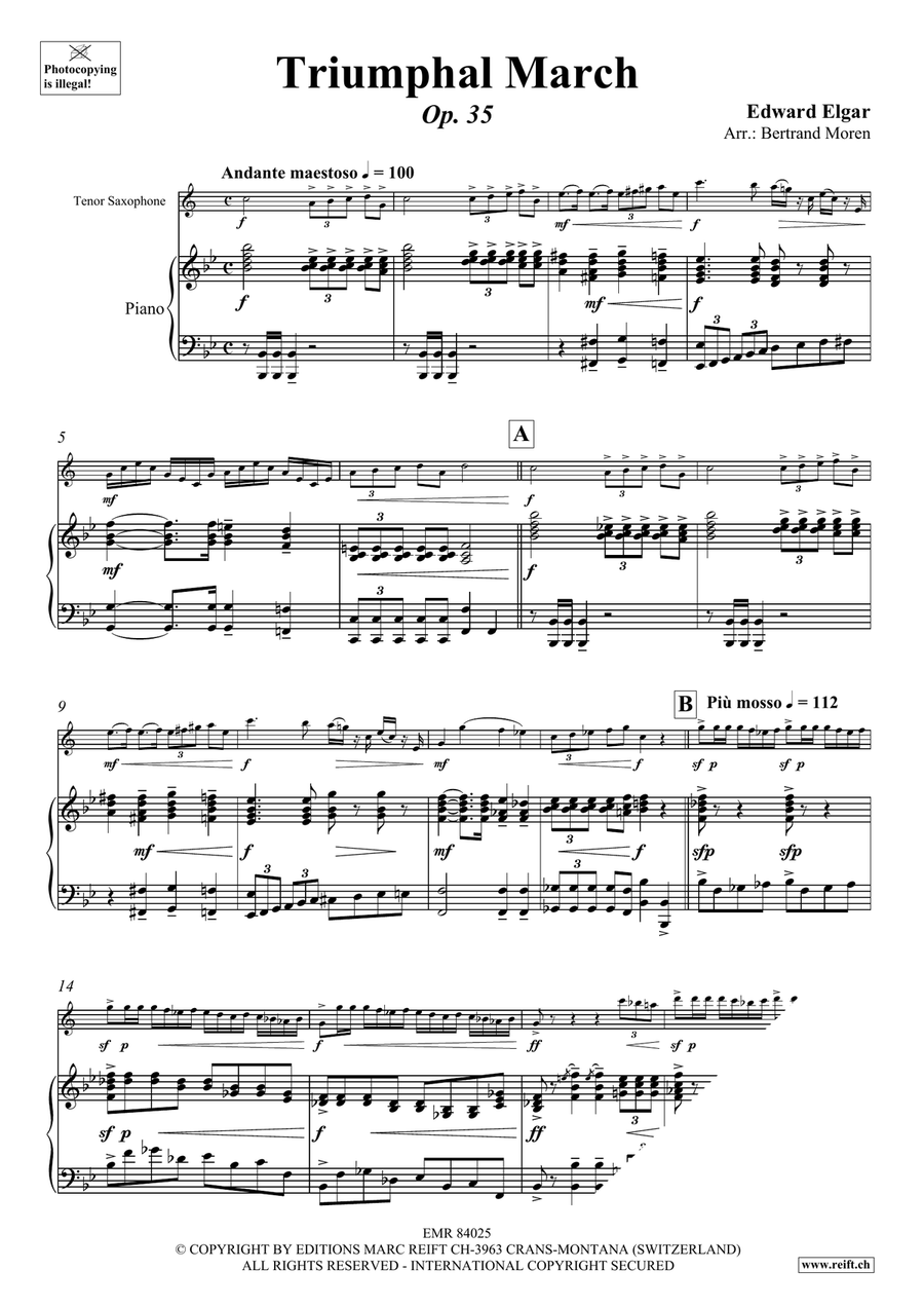 Triumphal March Triumphal March Tenor Saxophone scores gallery preview page 4