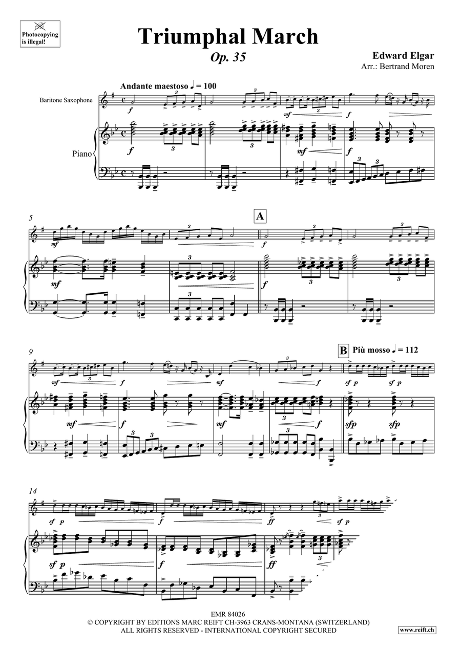 Triumphal March Triumphal March Baritone Saxophone scores gallery preview page 4
