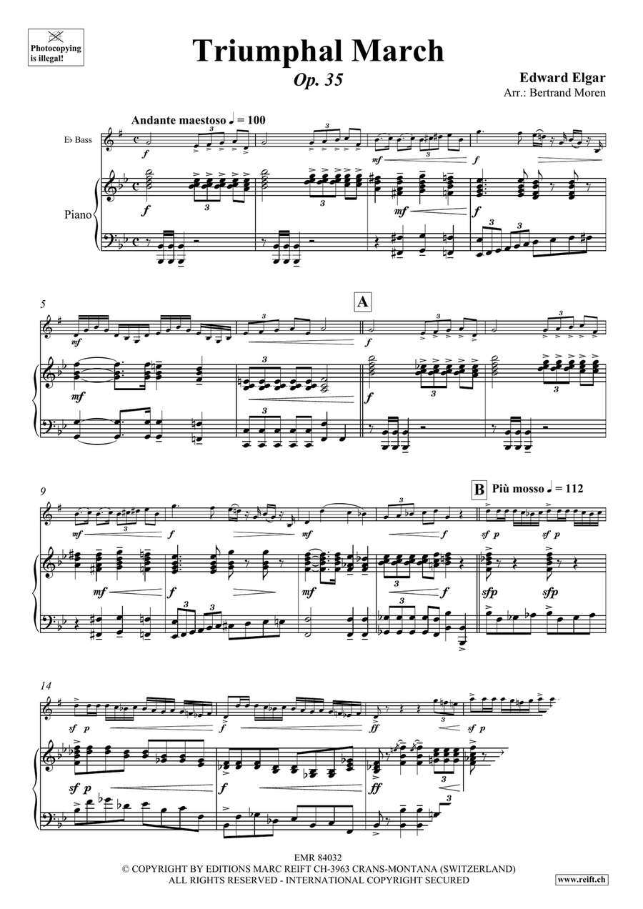 Triumphal March by Edward Elgar Voice Solo - Sheet Music page 4