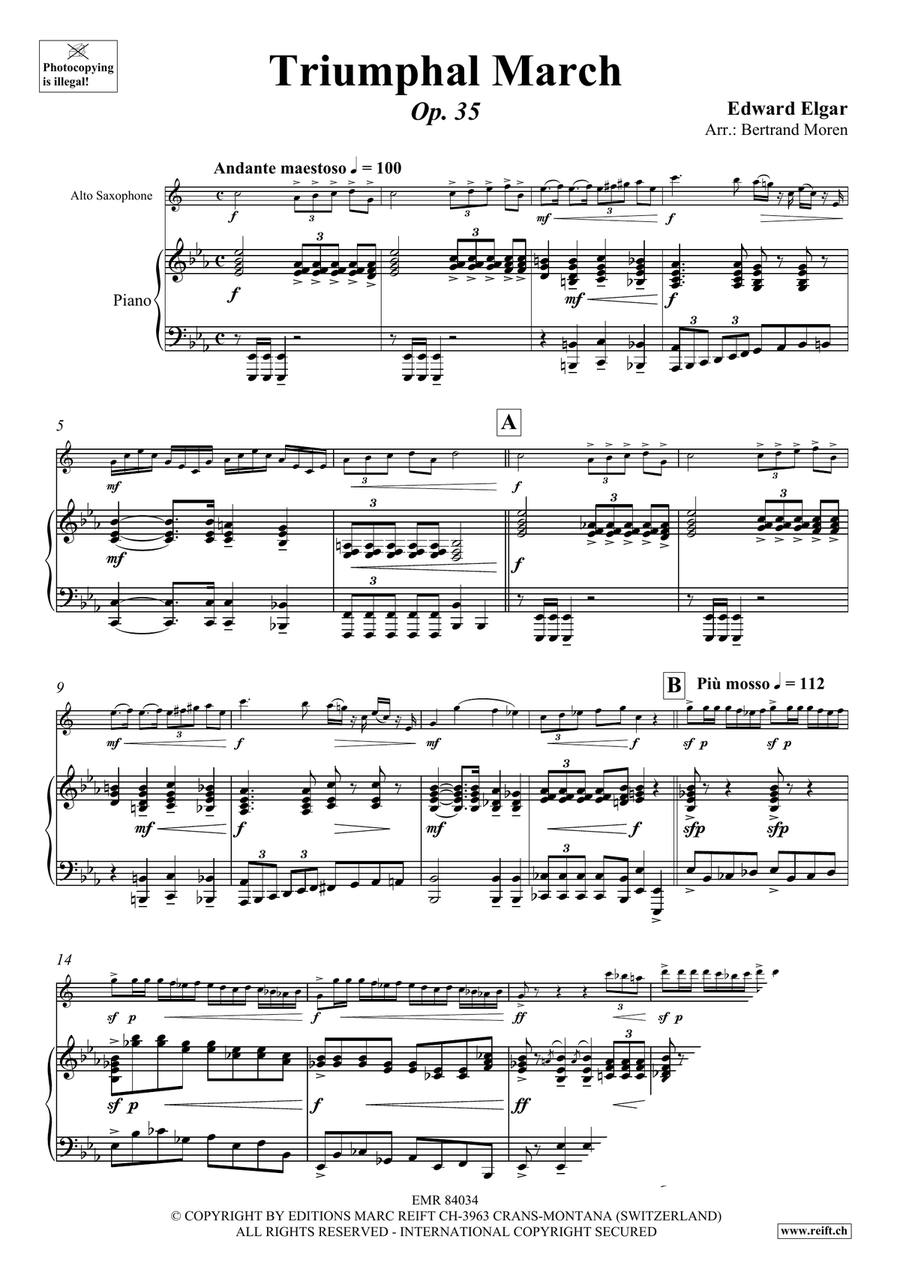 Triumphal March by Edward Elgar Alto Saxophone - Sheet Music page 4