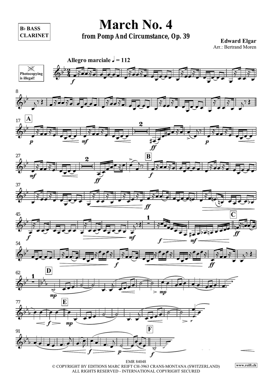 March No. 4 March No. 4 Bass Clarinet scores gallery preview page 3