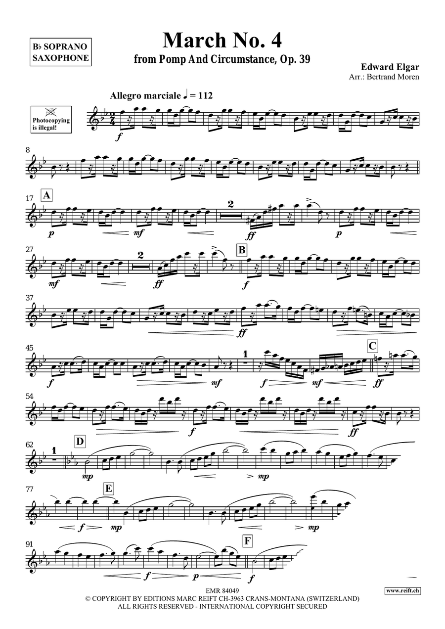 March No. 4 March No. 4 Soprano Saxophone scores gallery preview page 3