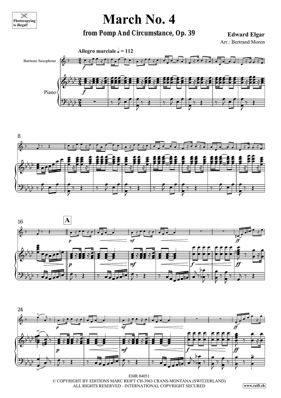 March No. 4 March No. 4 Baritone Saxophone scores gallery preview page 4