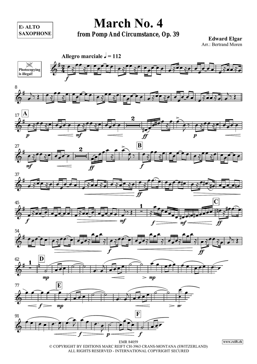 March No. 4 March No. 4 Alto Saxophone scores gallery preview page 3