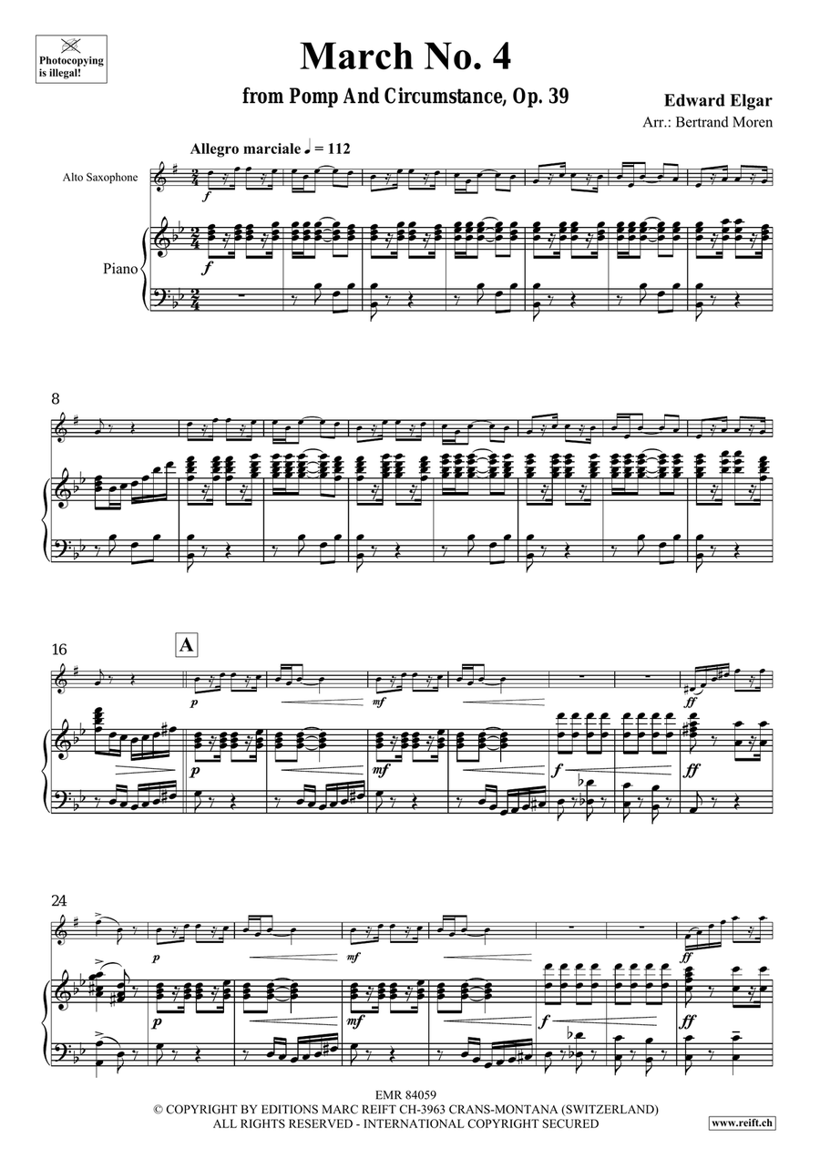 March No. 4 March No. 4 Alto Saxophone scores gallery preview page 4
