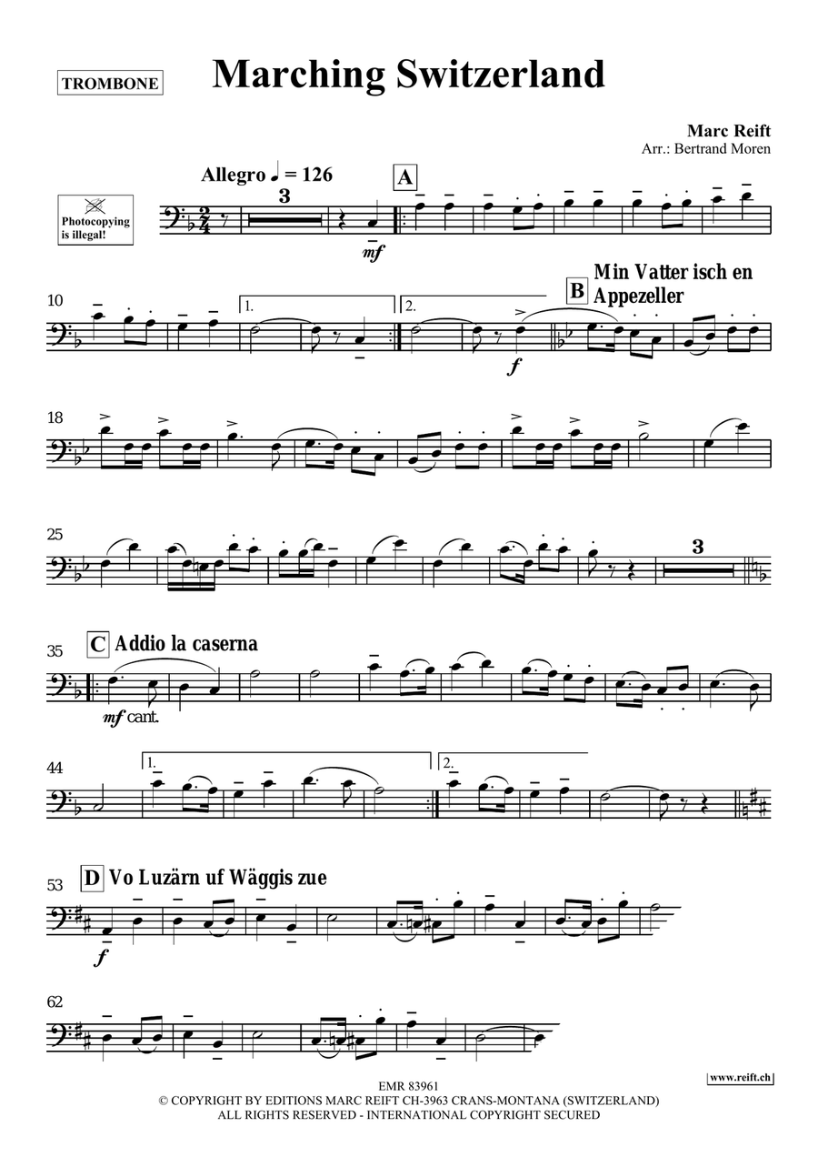 Marching Switzerland Marching Switzerland Piano Accompaniment scores gallery preview page 4