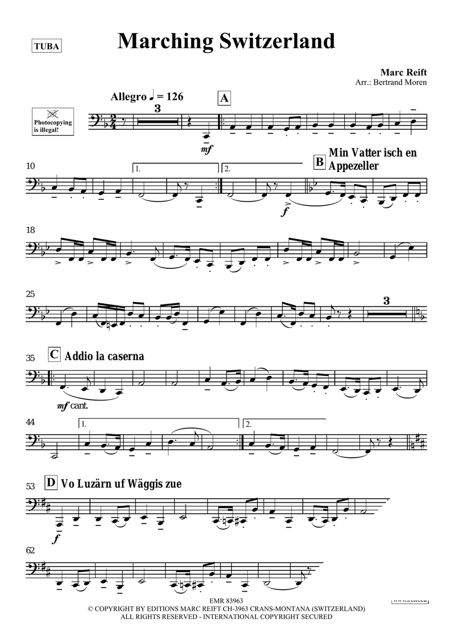 Marching Switzerland Marching Switzerland Tuba scores gallery preview page 4