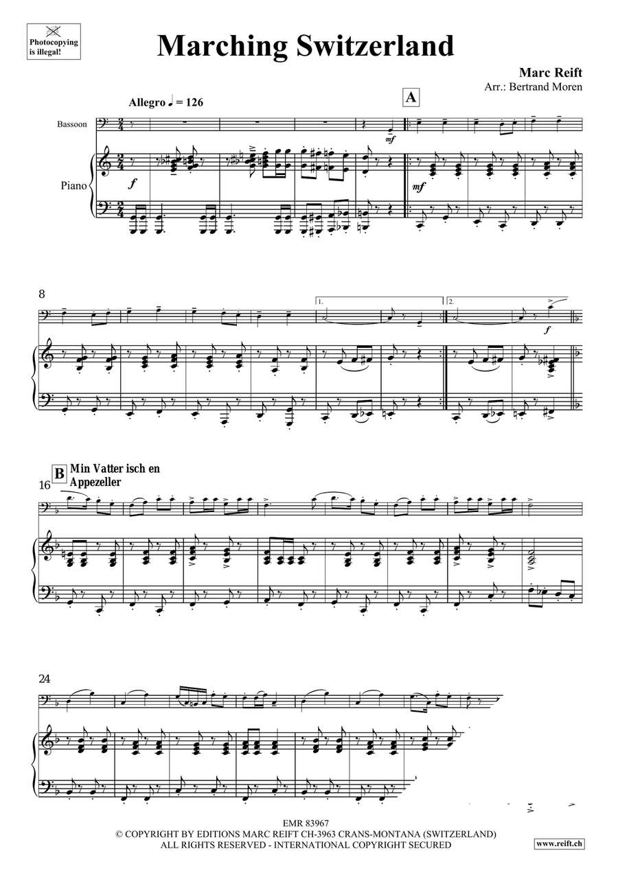 Marching Switzerland Marching Switzerland Bassoon Solo scores gallery preview page 5