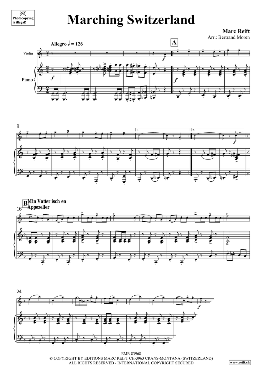 Marching Switzerland Marching Switzerland Violin Solo scores gallery preview page 5