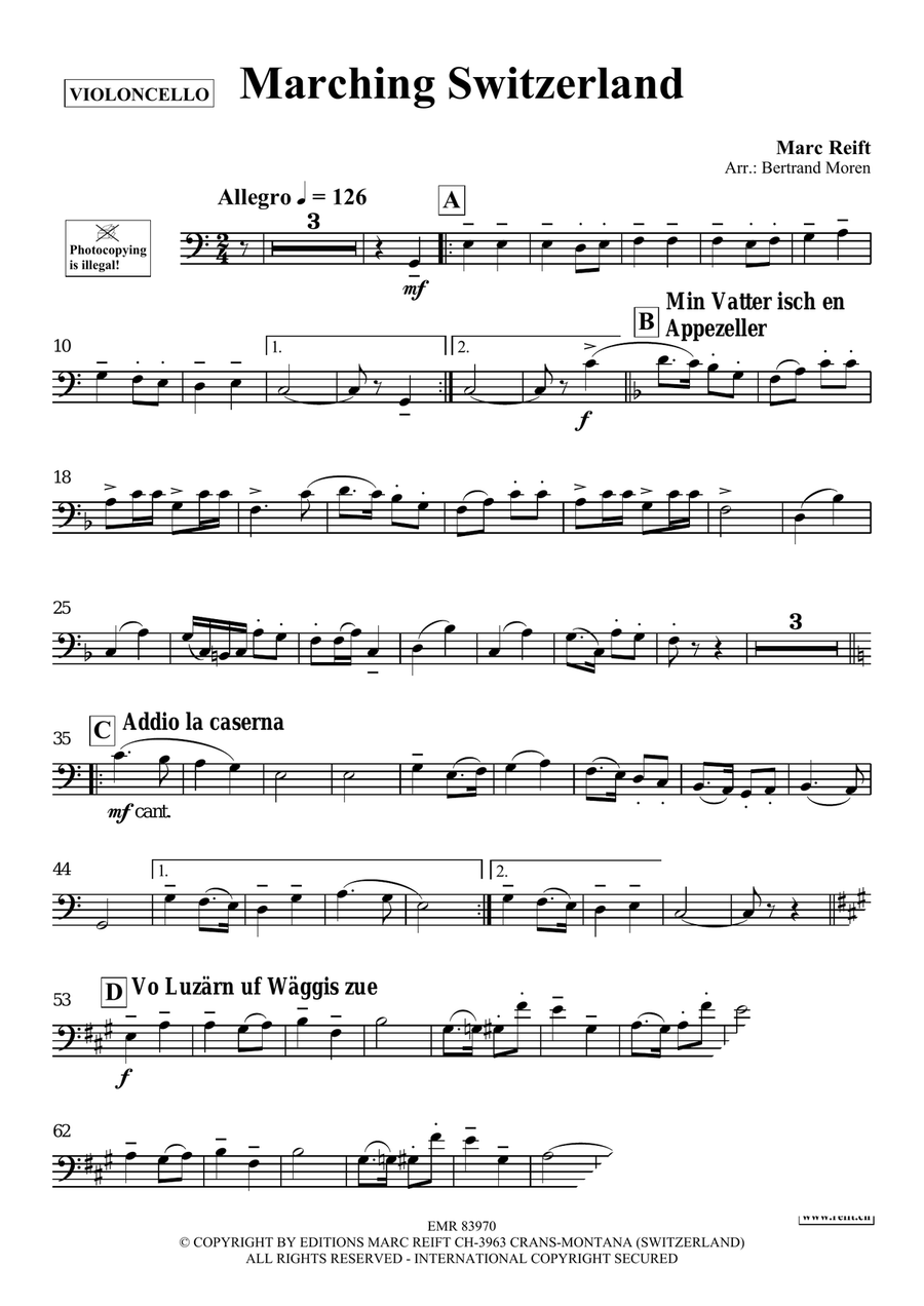 Marching Switzerland Marching Switzerland Piano Accompaniment scores gallery preview page 4