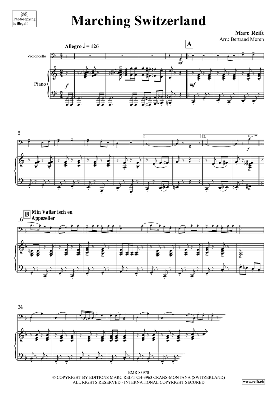 Marching Switzerland Marching Switzerland Piano Accompaniment scores gallery preview page 5