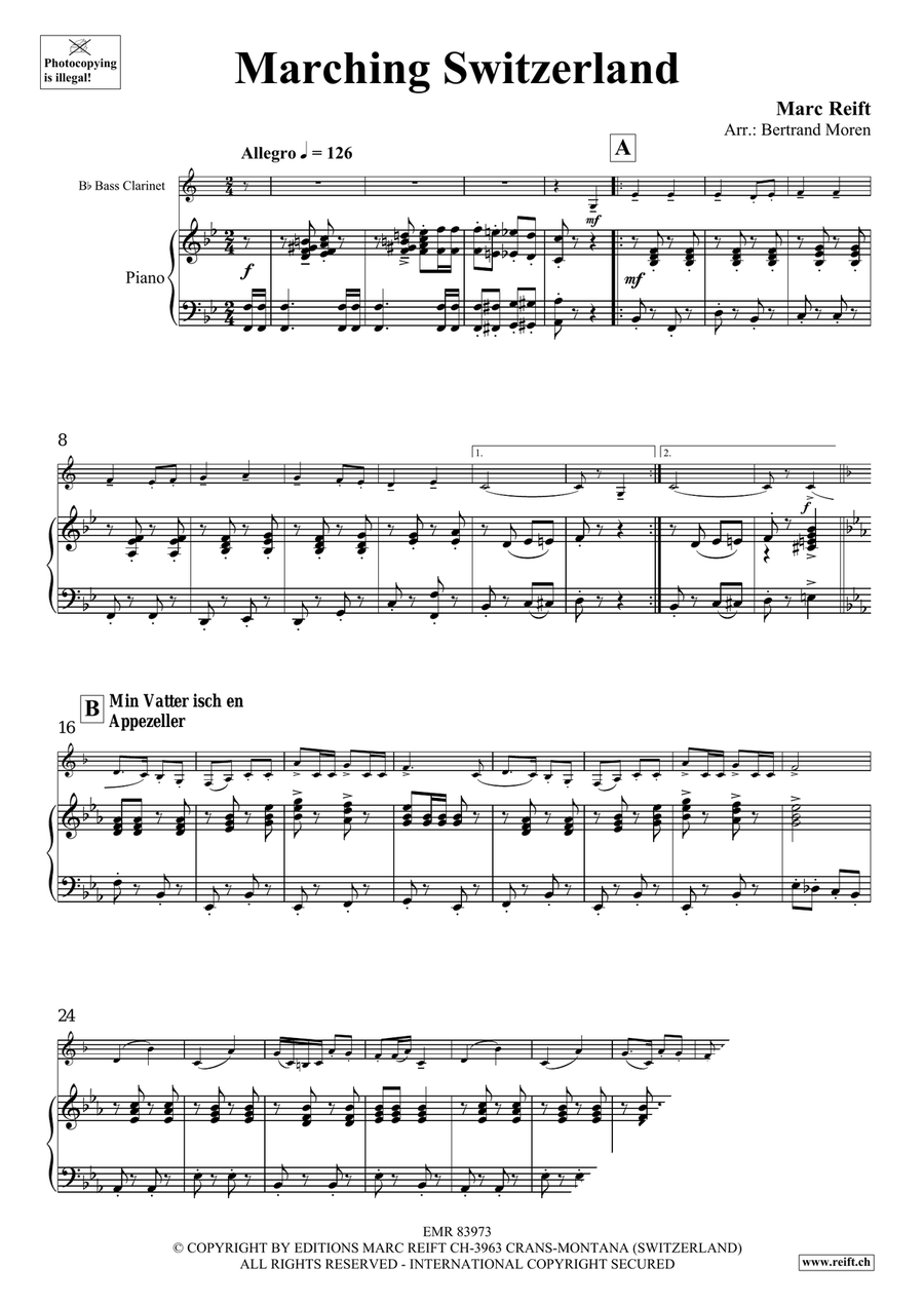Marching Switzerland Marching Switzerland Bass Clarinet scores gallery preview page 5