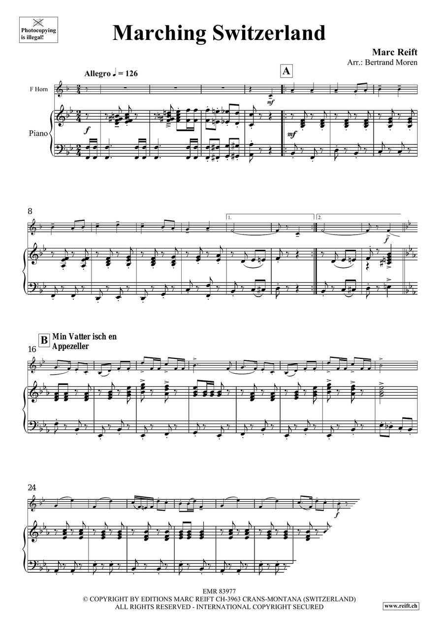Marching Switzerland Marching Switzerland Horn scores gallery preview page 5