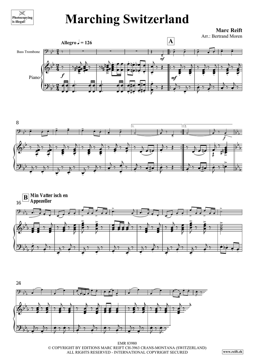 Marching Switzerland Marching Switzerland Bass Trombone scores gallery preview page 5