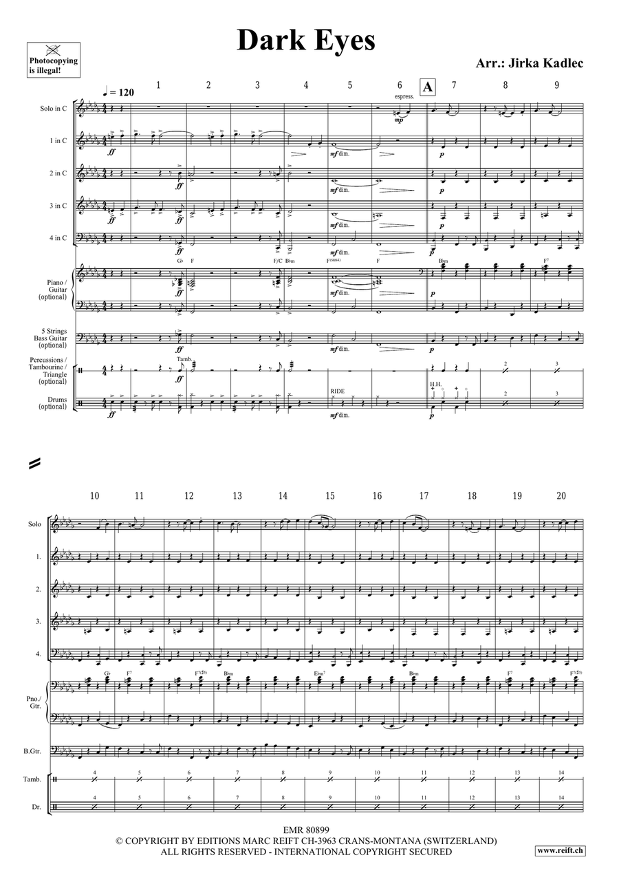 Dark Eyes Dark Eyes Bassoon scores gallery preview page 3