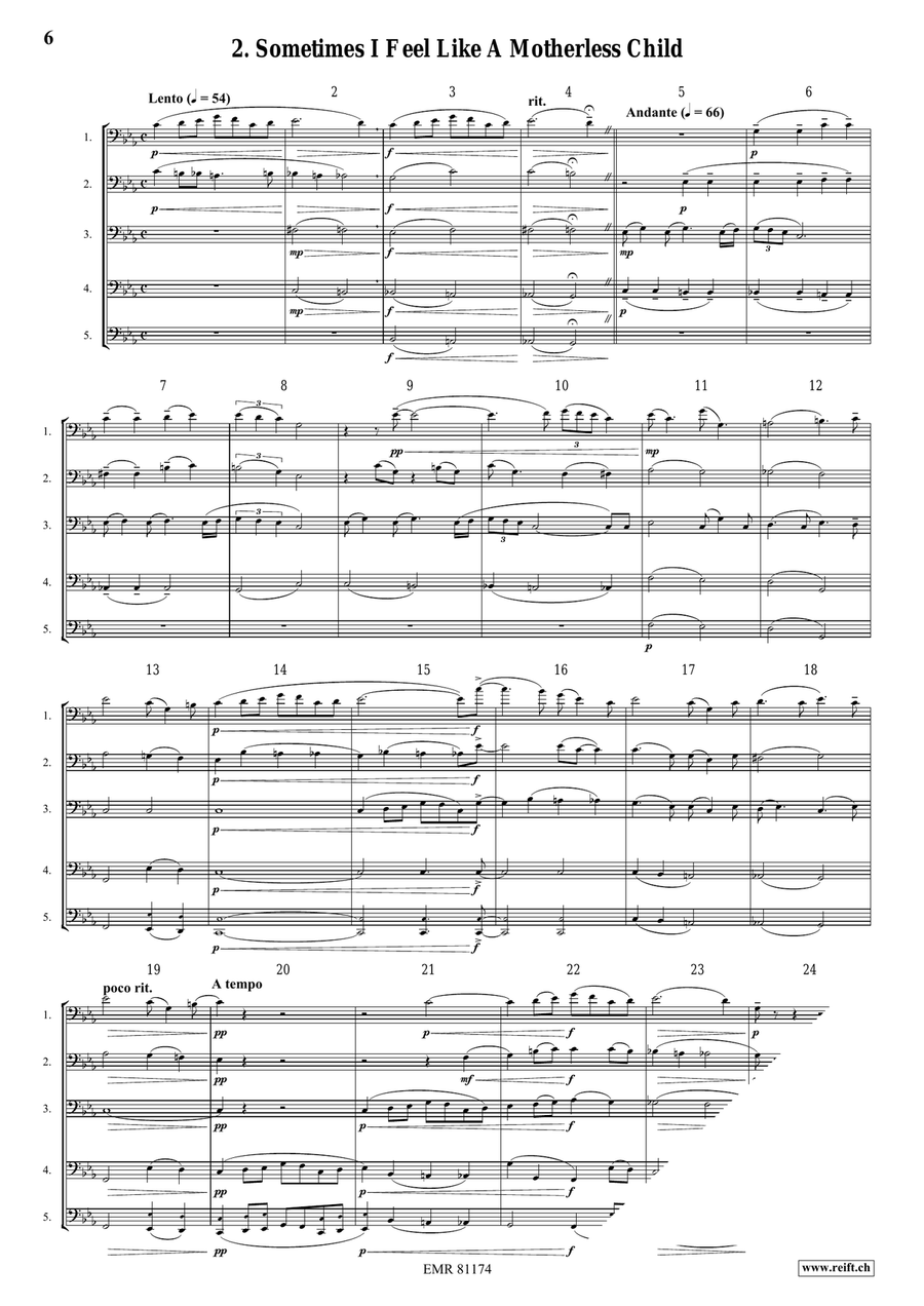 4 Spirituals 4 Spirituals Trombone scores gallery preview page 4