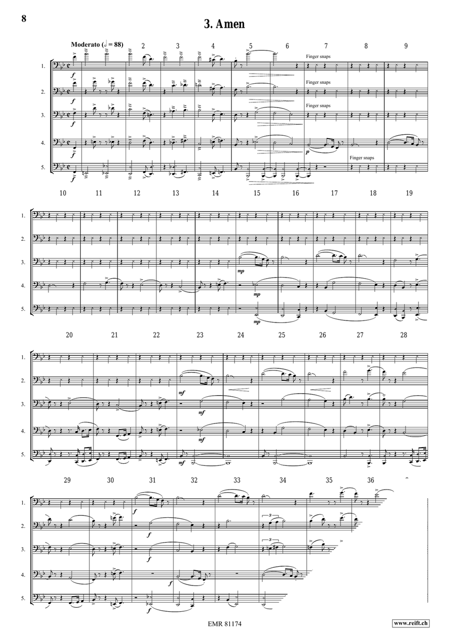 4 Spirituals 4 Spirituals Trombone scores gallery preview page 5