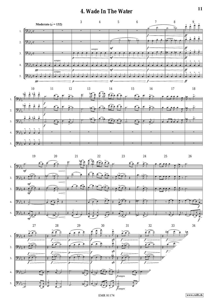 4 Spirituals 4 Spirituals Trombone scores gallery preview page 6