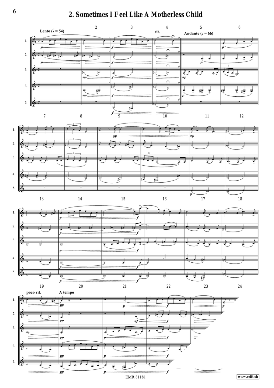 4 Spirituals 4 Spirituals Horn scores gallery preview page 4
