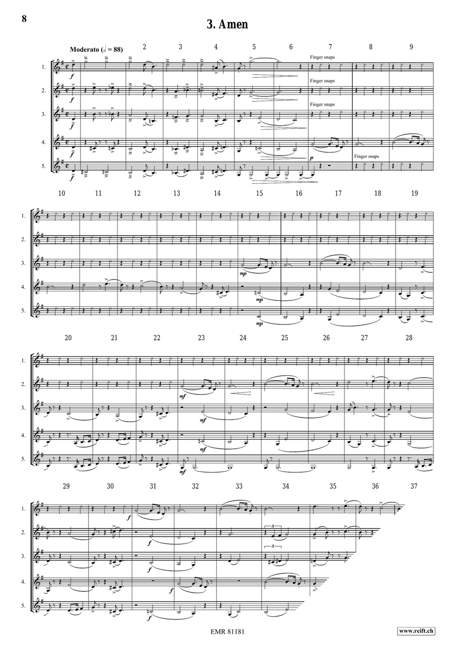 4 Spirituals 4 Spirituals Horn scores gallery preview page 5