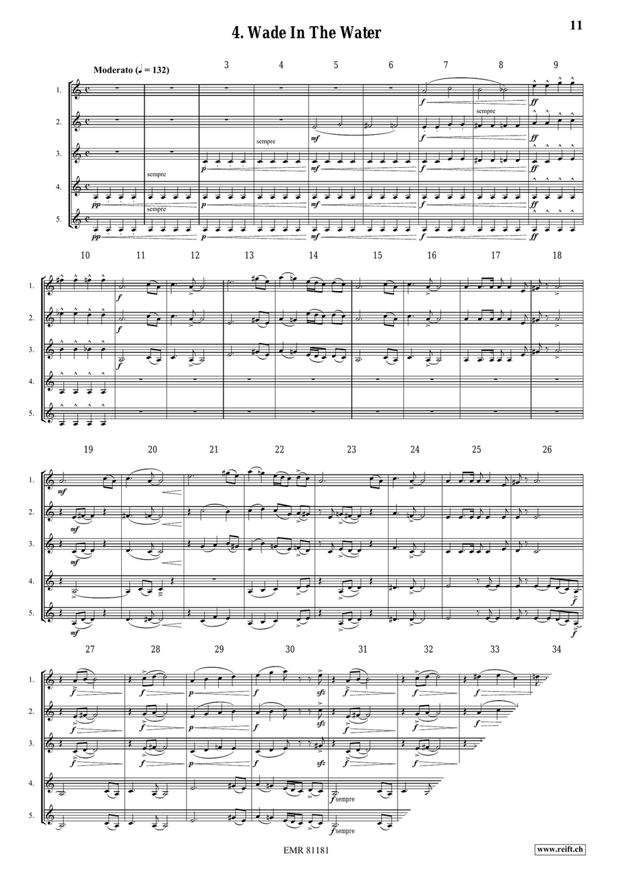 4 Spirituals 4 Spirituals Horn scores gallery preview page 6