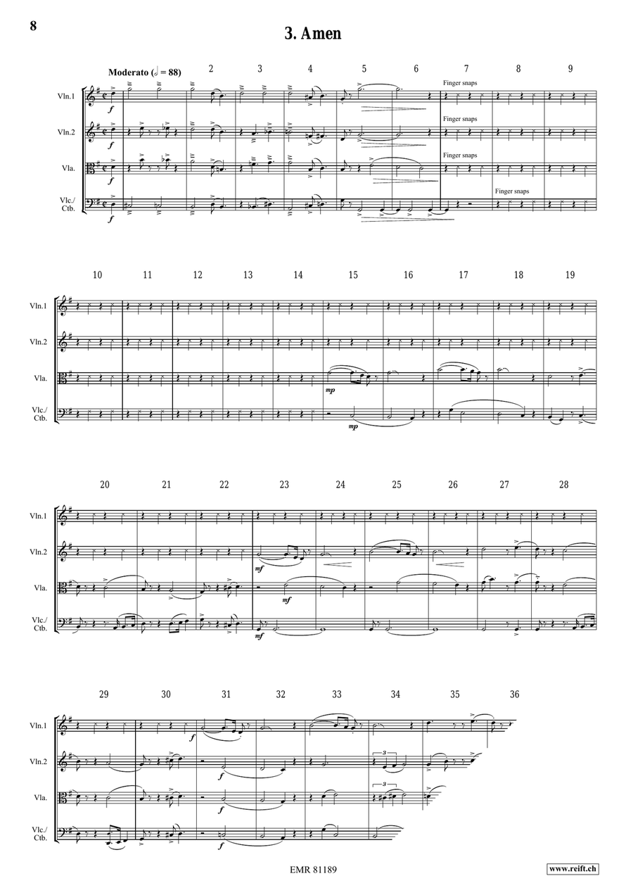 4 Spirituals 4 Spirituals String Quartet scores gallery preview page 5