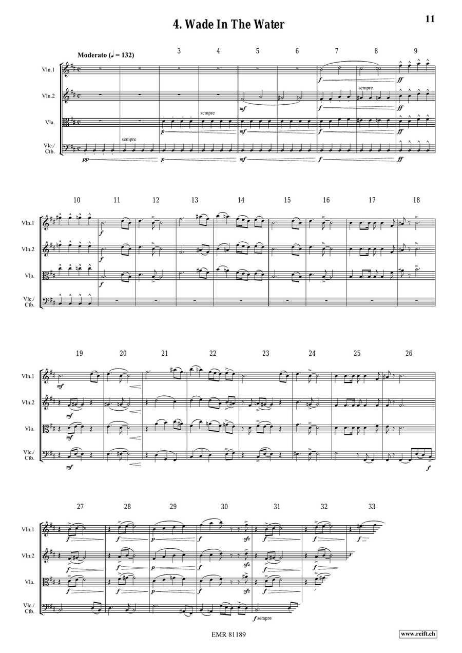 4 Spirituals 4 Spirituals String Quartet scores gallery preview page 6
