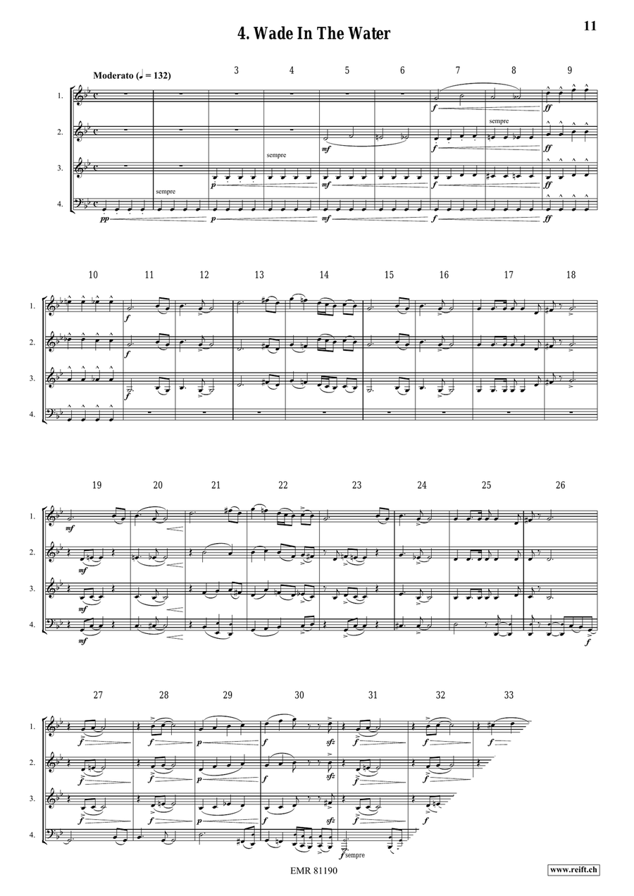 4 Spirituals 4 Spirituals Woodwind Quartet scores gallery preview page 6