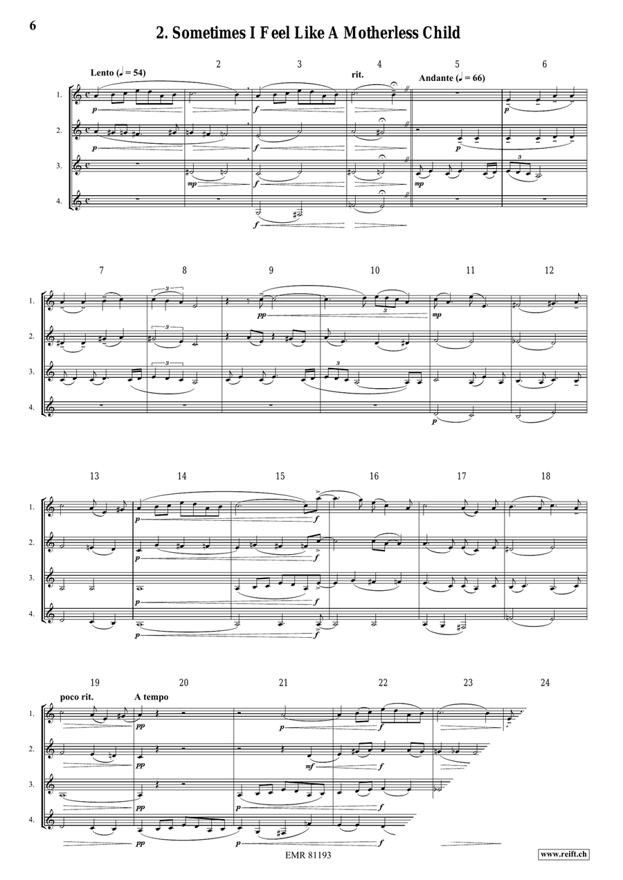 4 Spirituals Horn scores gallery preview page 4