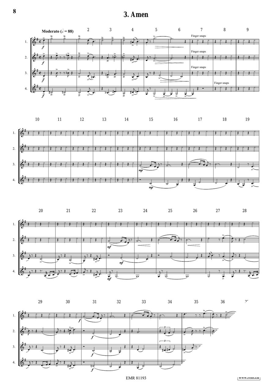 4 Spirituals Horn scores gallery preview page 5