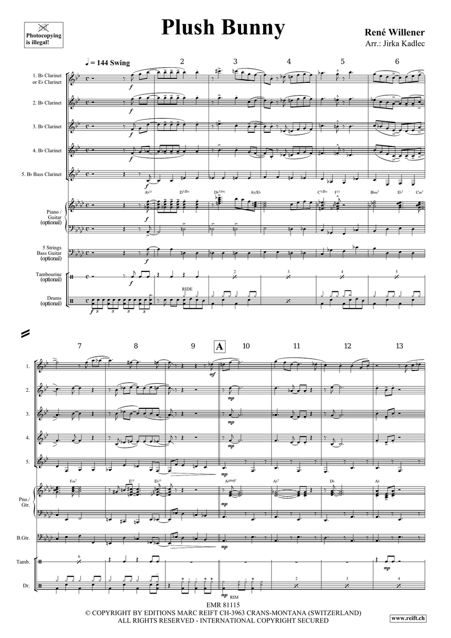 Plush Bunny Plush Bunny Clarinet Quintet scores gallery preview page 4