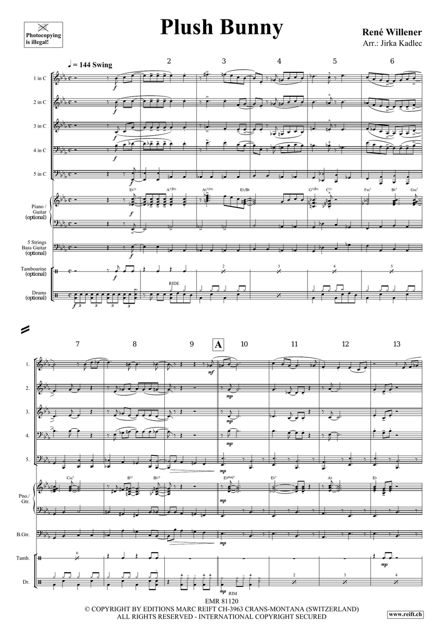 Plush Bunny Brass Quintet scores gallery preview page 4