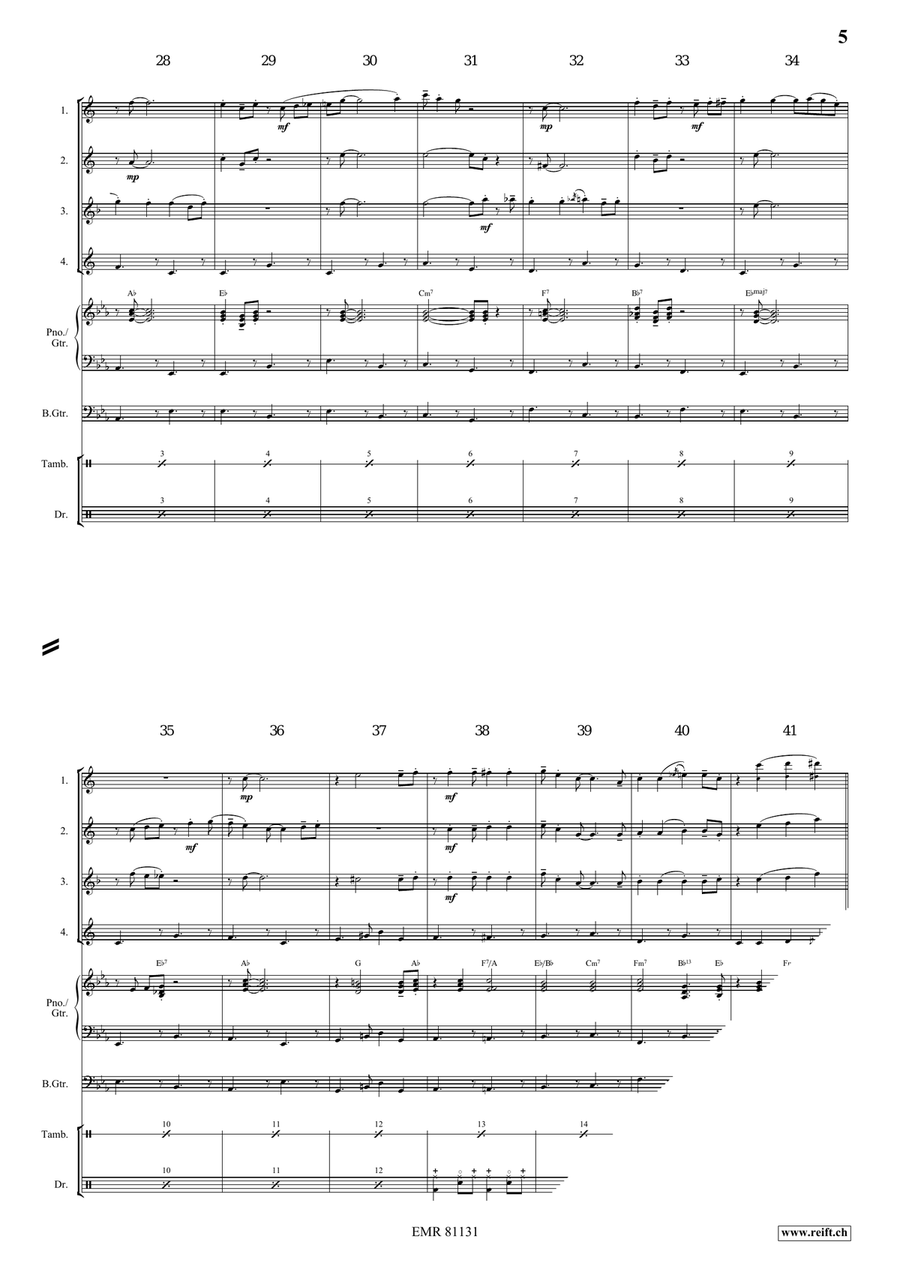 Plush Bunny Plush Bunny Saxophone Quartet scores gallery preview page 6