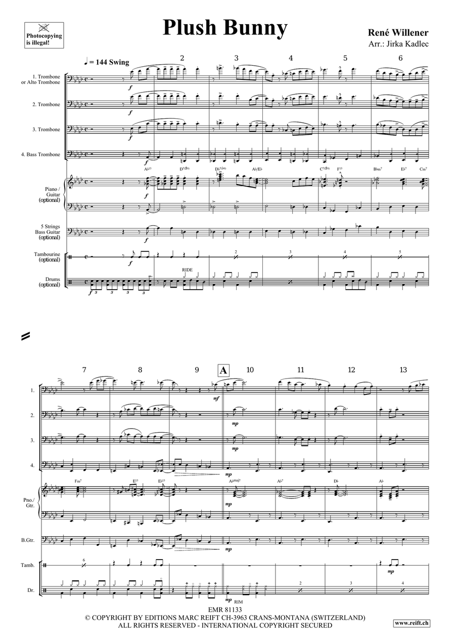 Plush Bunny Plush Bunny Trombone Quartet scores gallery preview page 4