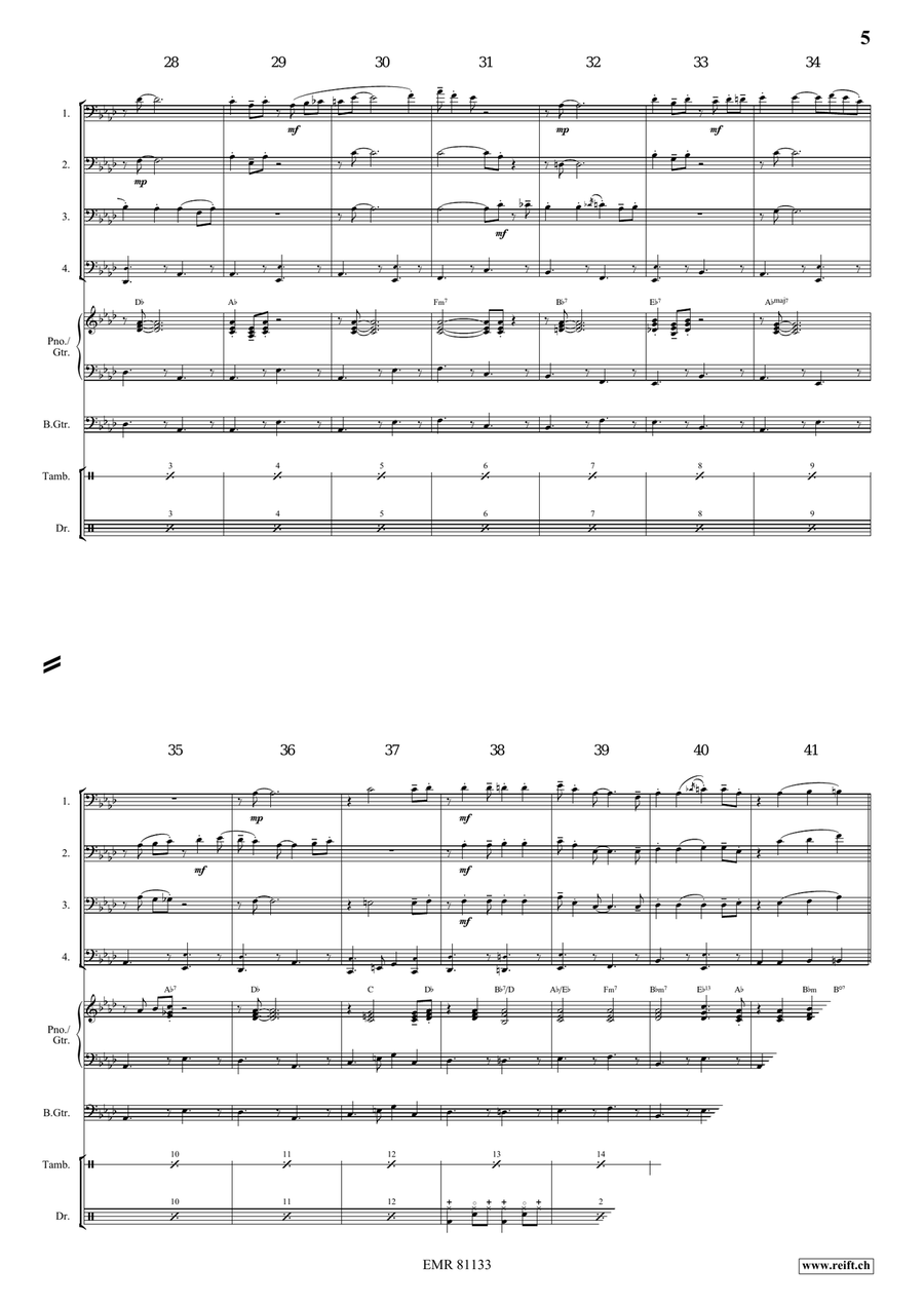 Plush Bunny Plush Bunny Trombone Quartet scores gallery preview page 6
