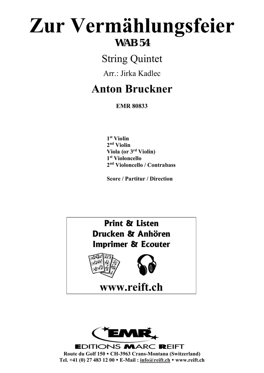 Zur Vermählungsfeier Zur Vermählungsfeier String Quintet scores gallery preview page 2