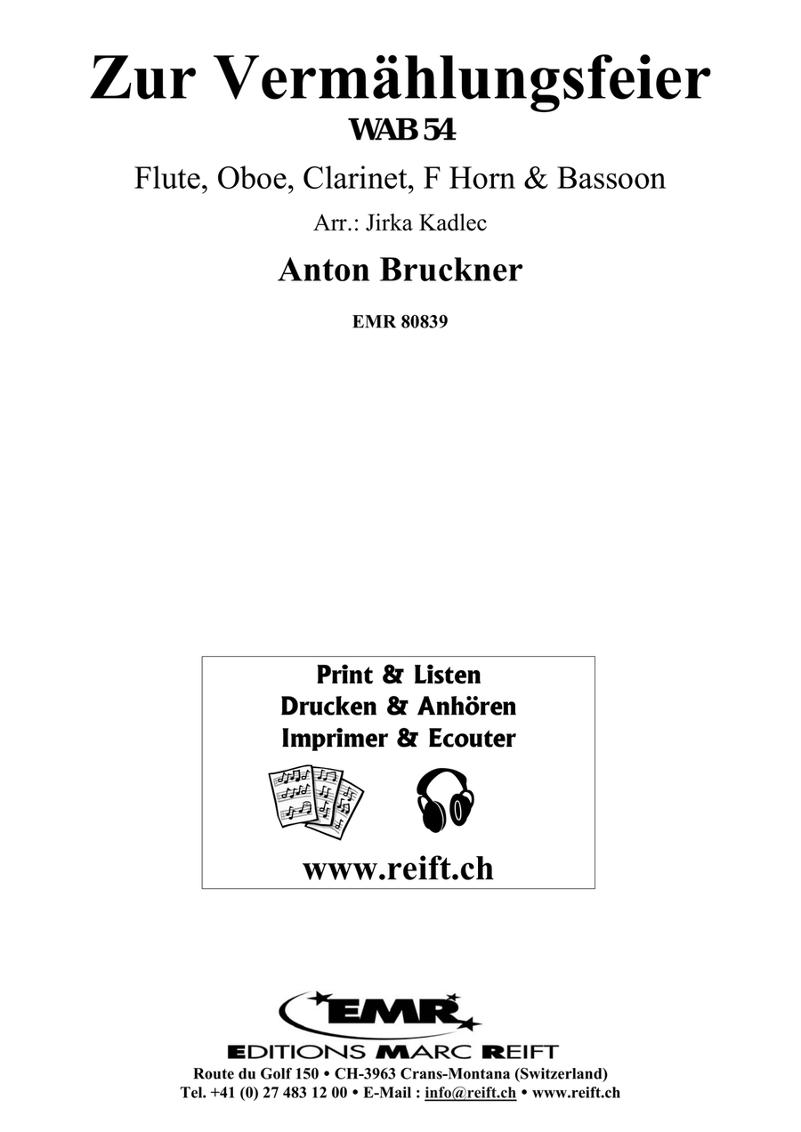 Zur Vermählungsfeier Zur Vermählungsfeier Woodwind Quintet scores gallery preview page 2