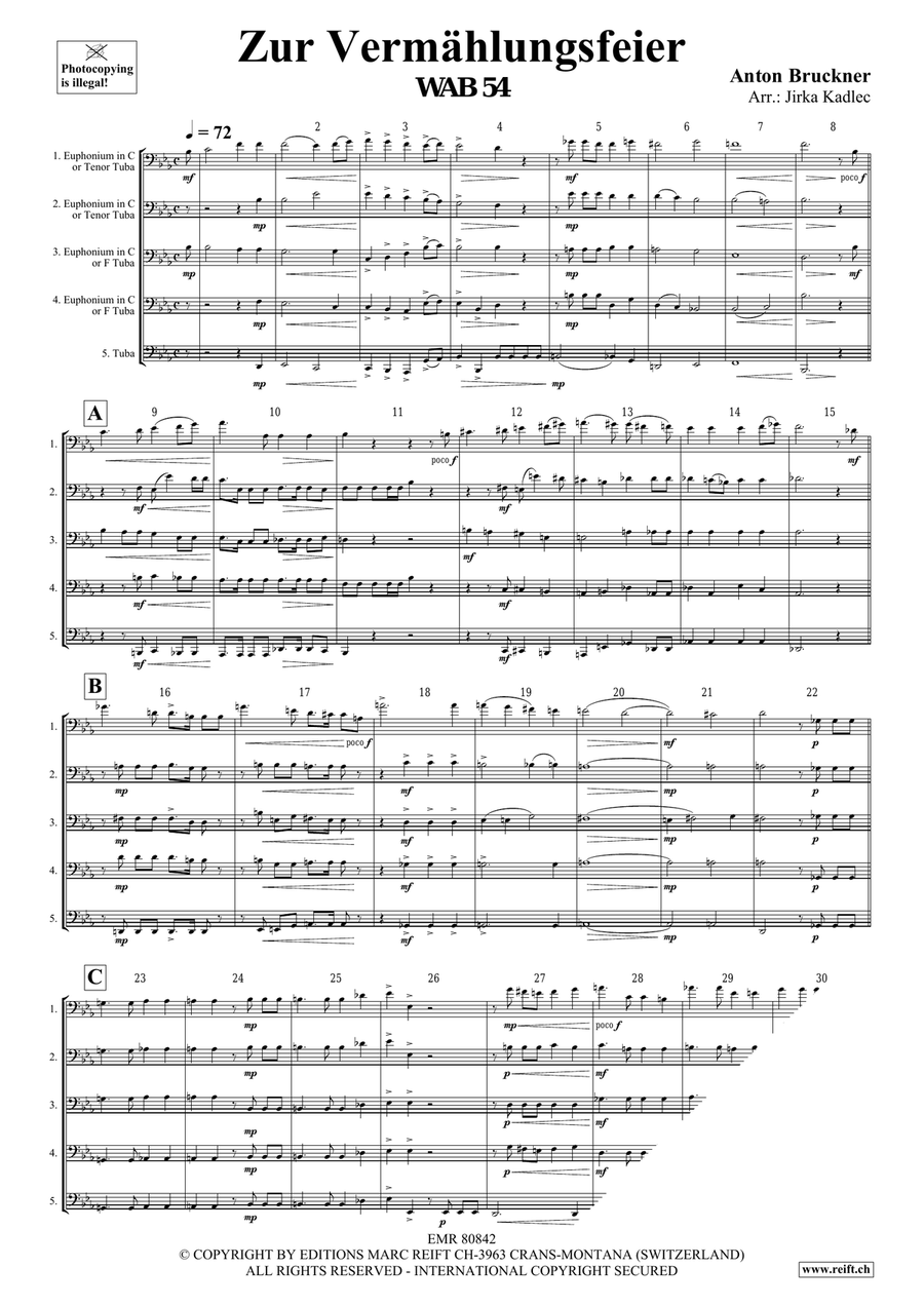 Zur Vermählungsfeier Zur Vermählungsfeier Tuba scores gallery preview page 3