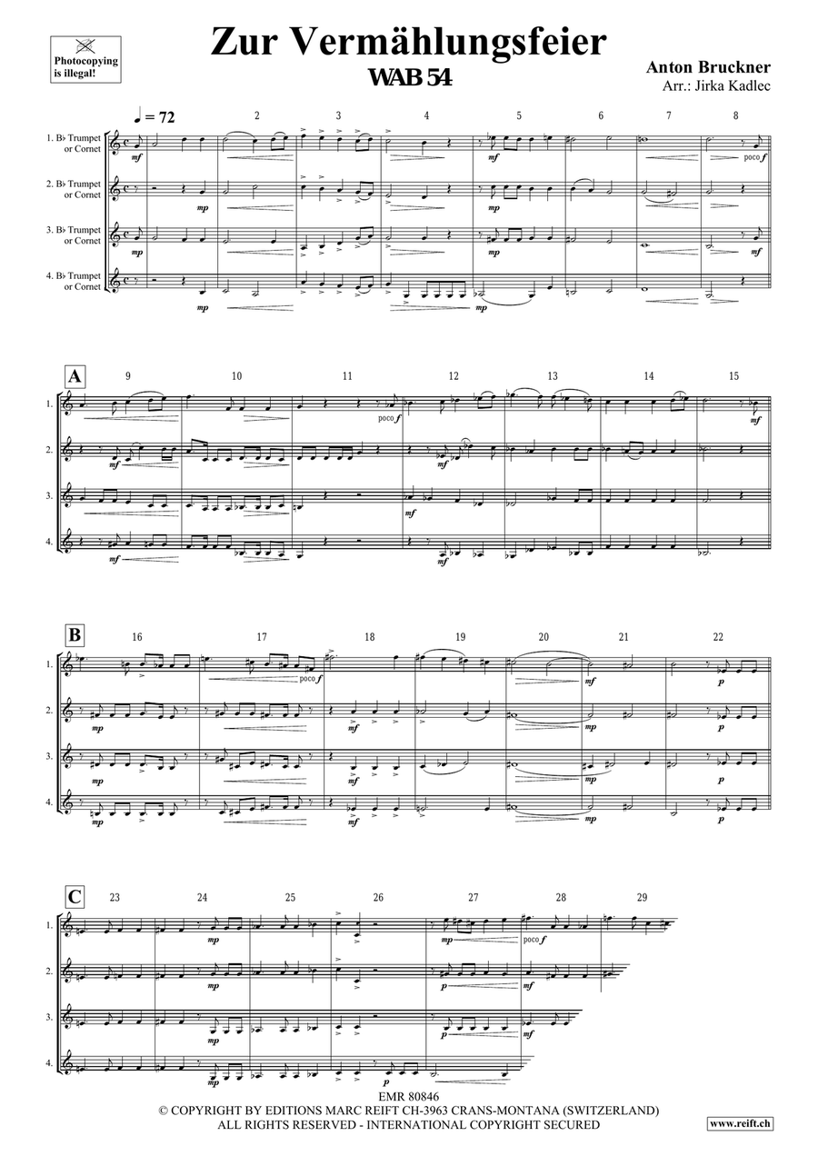 Zur Vermählungsfeier Zur Vermählungsfeier Cornet scores gallery preview page 3