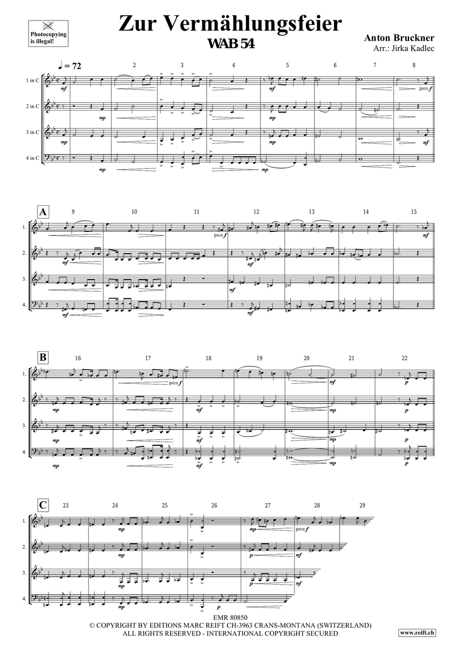 Zur Vermählungsfeier Zur Vermählungsfeier Woodwind Quartet scores gallery preview page 3